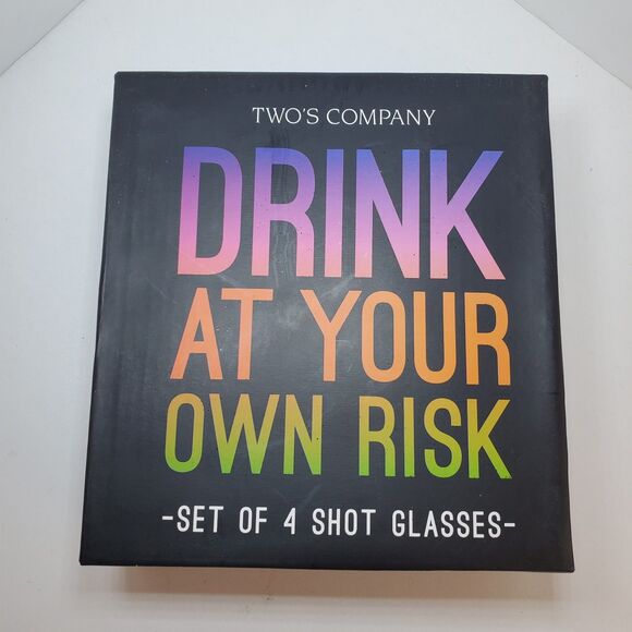 Two's Company Novelty Halloween Shot Glass Set NEW Party Hocus Pocus Vampire - Picture 3 of 7